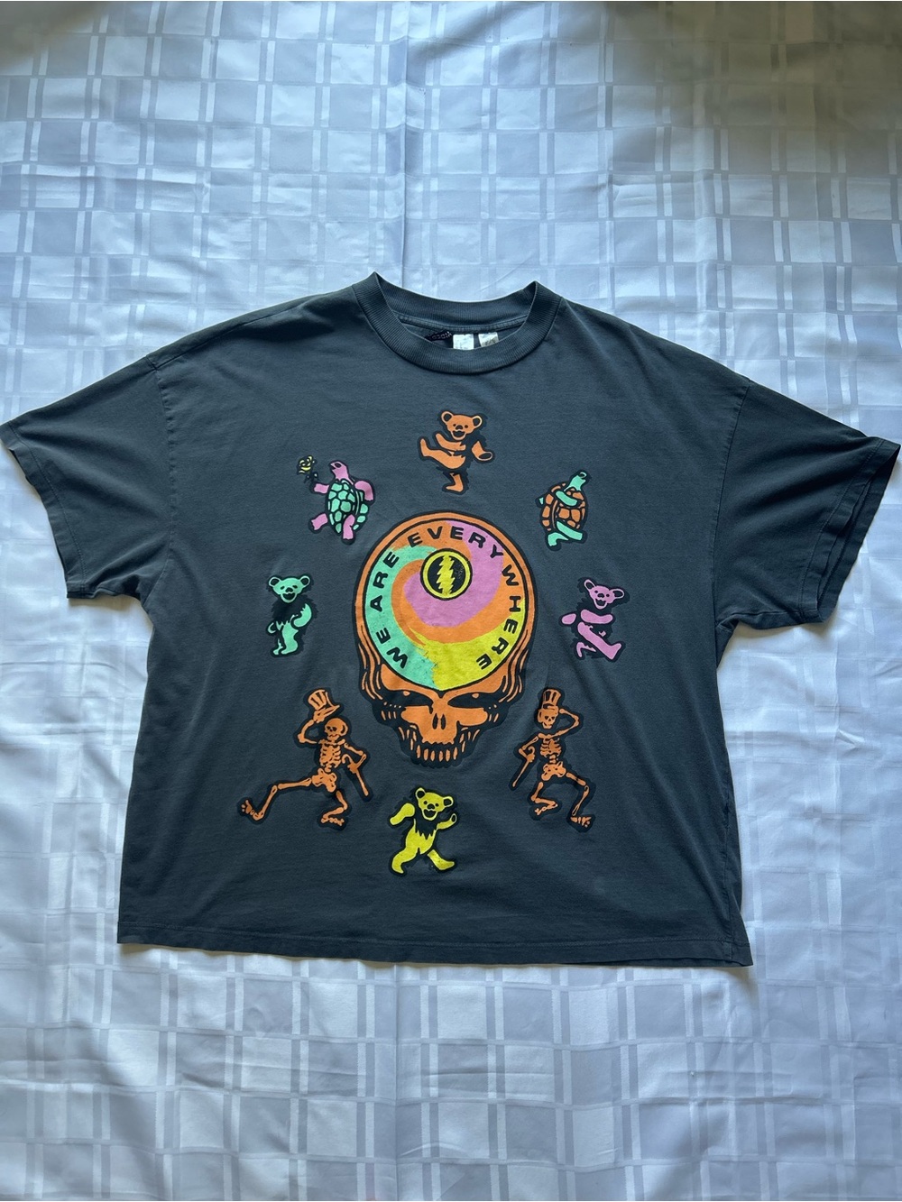 H&M Divided x Grateful Dead We are Everywhere Oversized Grey T-shirt - Picture 10 of 10